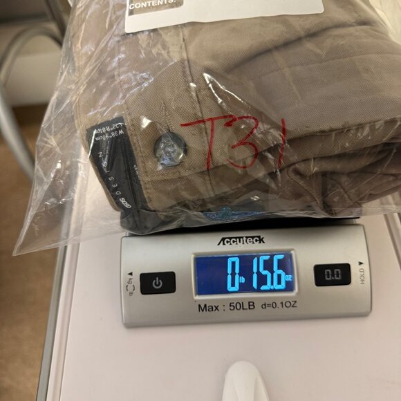 ASOS Design Mens Slim Fit Khaki Chinos Size 38x32 Cotton Spandex Blend - Picture 10 of 10